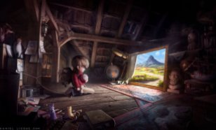 zdjęcie ze strony: http://digital-art-gallery.com/oid/31/900x542_6910_The_Journey_Begins_2d_fantasy_boy_journey_attic_magic_painting_picture_image_digital_art.jpg